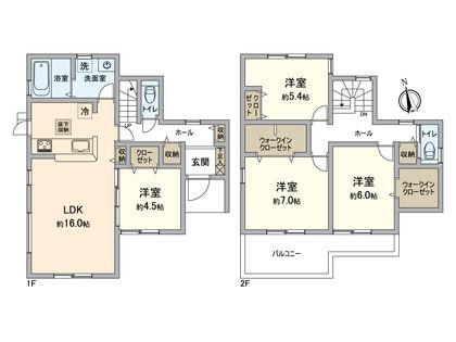 春日井市下津町 1号棟 間取図(平面図)