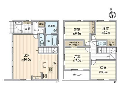 春日井市不二ガ丘2丁目 1号棟 間取図(平面図)