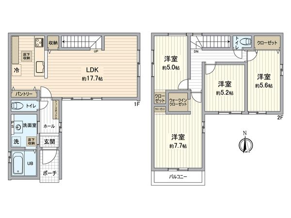 春日井市下条町2丁目 間取図(平面図) 春日井市下条町2丁目 間取図(平面図)