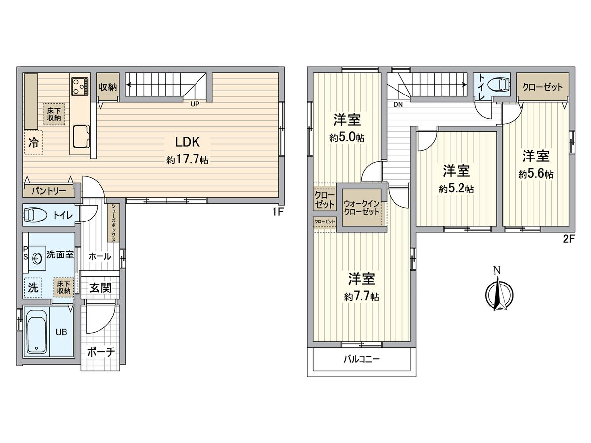 春日井市下条町2丁目 間取図(平面図) 間取図(平面図)