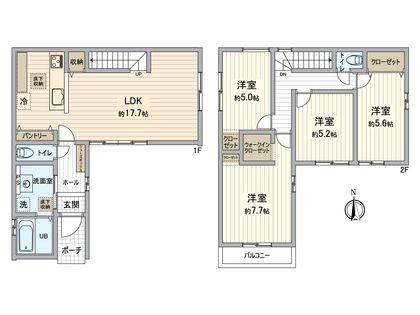 春日井市下条町2丁目 間取図(平面図)