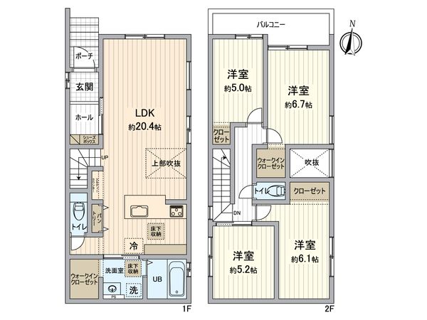春日井市牛山町字寺田 間取図(平面図) 春日井市牛山町字寺田 間取図(平面図)