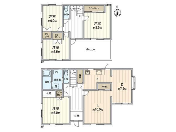 小牧市城山5丁目 間取図(平面図)