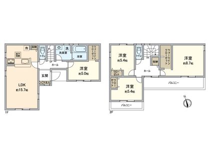 小牧市久保一色南1丁目 新築戸建 間取図(平面図)