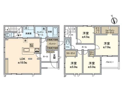 春日井市坂下町2丁目 2号棟 間取図(平面図)