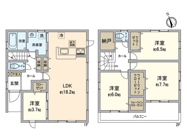 春日井市坂下町2丁目 3号棟 間取図(平面図)