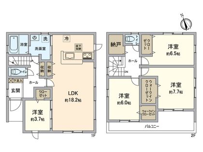 春日井市坂下町2丁目 3号棟 間取図(平面図)