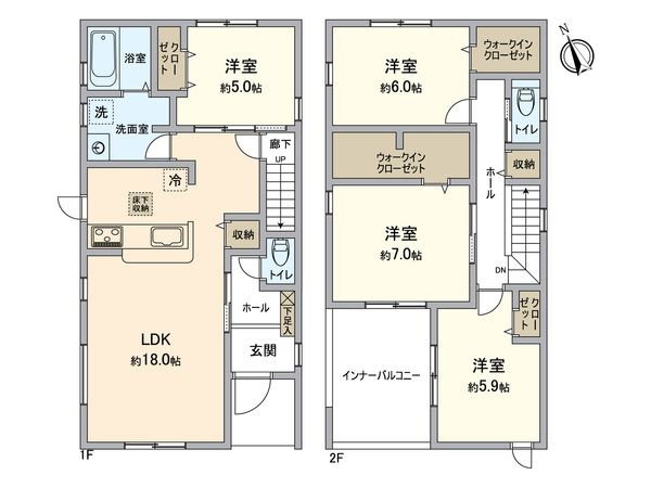 春日井市坂下町2丁目 4号棟 間取図(平面図)