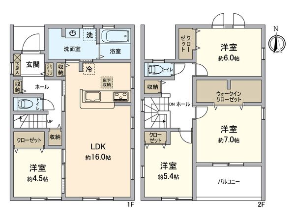 春日井市西高山町3丁目 1号棟 間取図(平面図) 春日井市西高山町3丁目 1号棟 間取図(平面図)