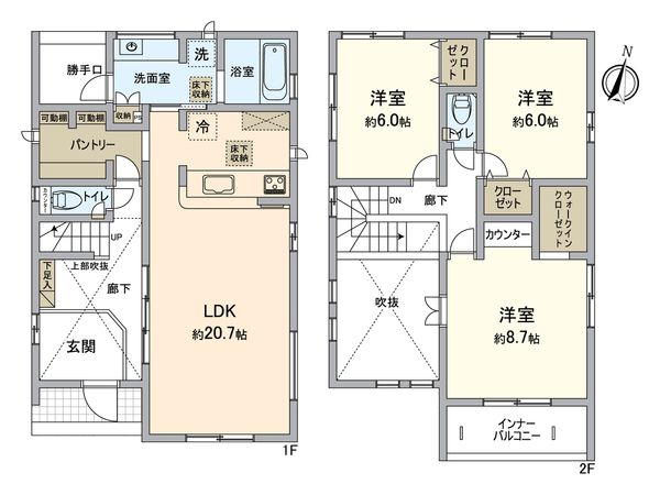 春日井市桃山町1丁目 間取図(平面図)