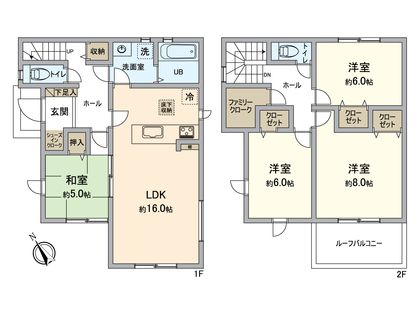 春日井市藤山台5丁目 1号棟 間取図(平面図)