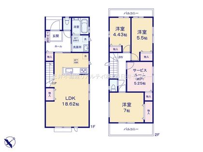 春日井市八事町1丁目 A号棟 間取図(平面図)