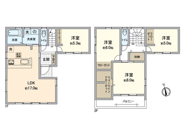 小牧市中央3丁目 3号棟 間取図(平面図)