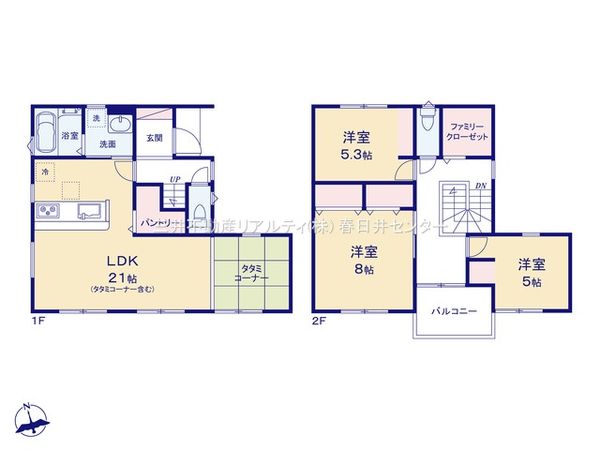 小牧市中央3丁目 4号棟 間取図(平面図)
