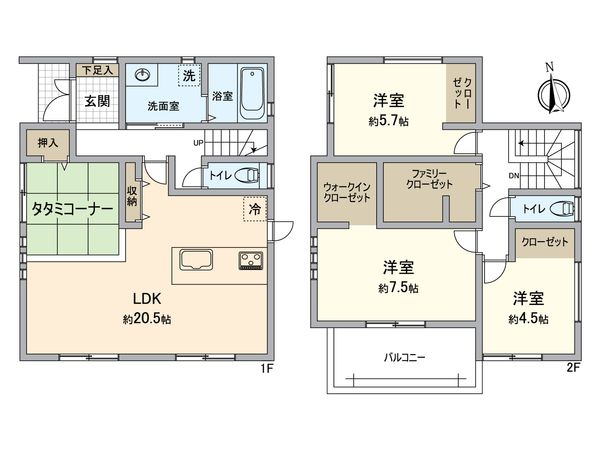 春日井市高座台3丁目 1号棟 間取図(平面図) 春日井市高座台3丁目 1号棟 間取図(平面図)