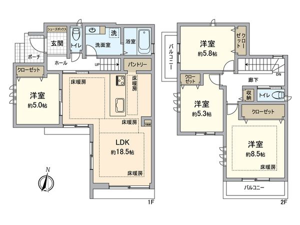 GーSTYLE朝宮公園Ⅱ 間取図(平面図) 間取図(平面図)