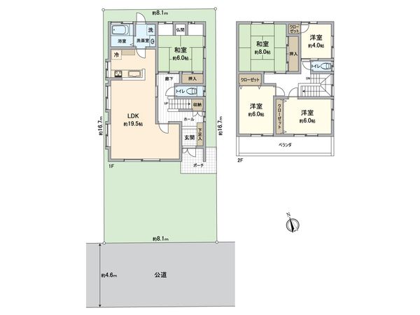 小牧市大字北外山入鹿新田 間取図(平面図) 小牧市大字北外山入鹿新田 間取図(平面図)
