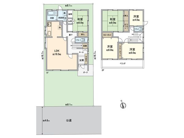 小牧市大字北外山入鹿新田 間取図(平面図)