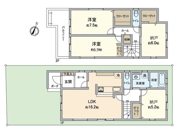 春日井市乙輪町1丁目 間取図(平面図)