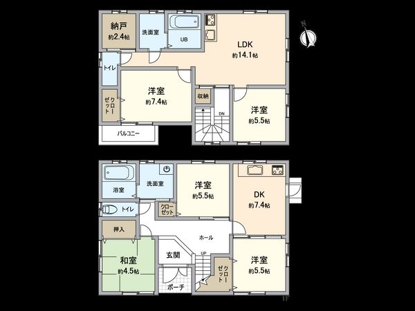 春日井市東野町西1丁目 間取図(平面図) 春日井市東野町西1丁目 間取図(平面図)