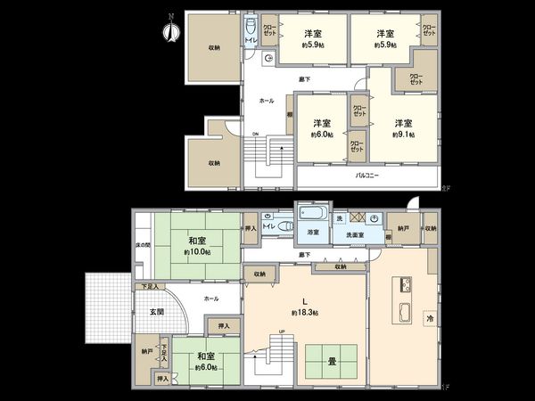 小牧市大字東田中 間取図(平面図) 小牧市大字東田中 間取図(平面図)