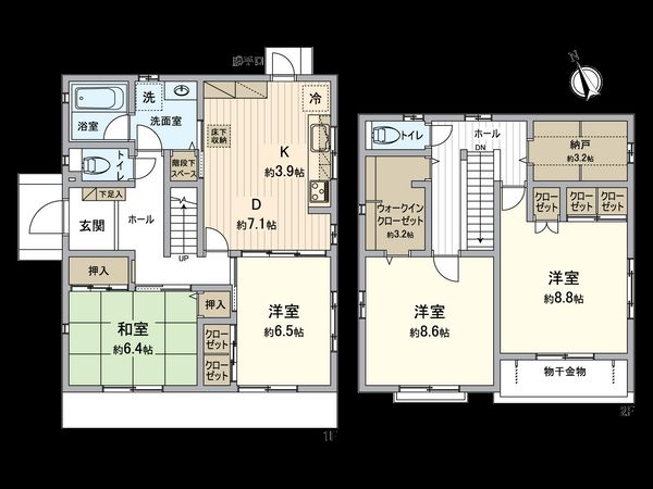 春日井市坂下町7丁目 間取図(平面図) 春日井市坂下町7丁目 間取図(平面図)