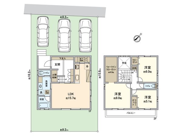 春日井市六軒屋町7丁目 間取図(平面図) 春日井市六軒屋町7丁目 間取図(平面図)