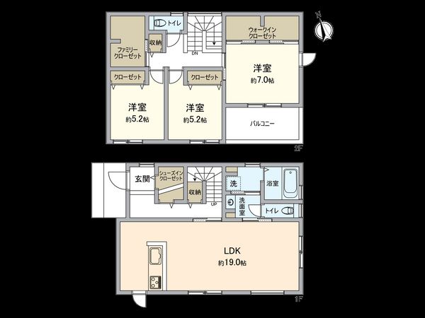 小牧市応時4丁目 間取図(平面図) 小牧市応時4丁目 間取図(平面図)