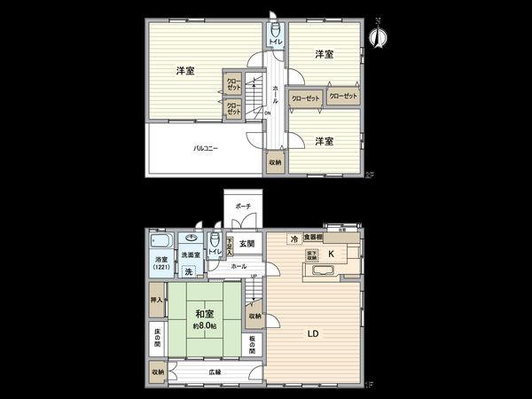 春日井市大留町7丁目 間取図(平面図) 春日井市大留町7丁目 間取図(平面図)