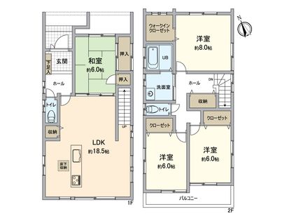 小牧市新町3丁目 間取図(平面図)