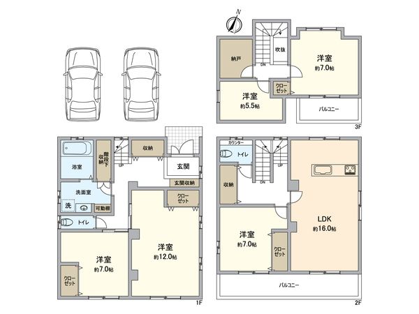 春日井市穴橋町2丁目 間取図(平面図) 春日井市穴橋町2丁目 間取図(平面図)