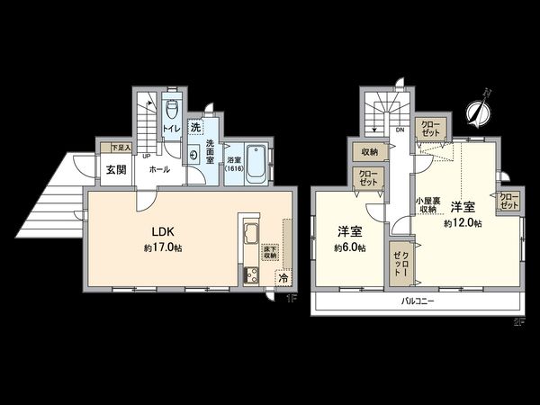 春日井市岩野町1丁目 間取図(平面図) 春日井市岩野町1丁目 間取図(平面図)