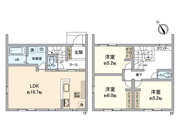 小牧市藤島町居屋敷 間取図(平面図) 小牧市藤島町居屋敷 間取図(平面図)