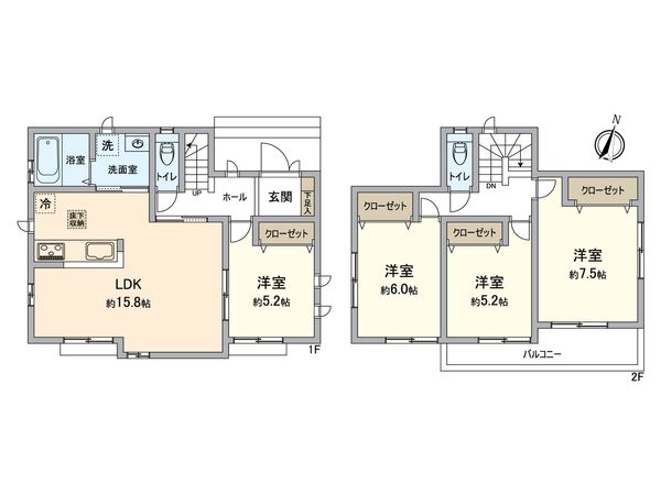 春日井市堀ノ内町北1丁目 間取図(平面図) 春日井市堀ノ内町北1丁目 間取図(平面図)