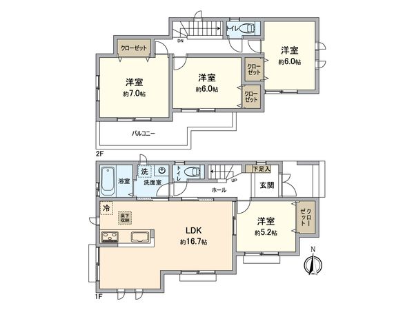 春日井市神領町1丁目 間取図(平面図)