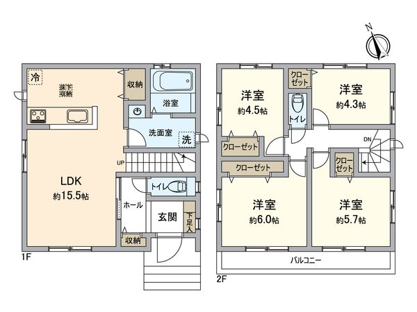春日井市岩野町1丁目 間取図(平面図) 春日井市岩野町1丁目 間取図(平面図)