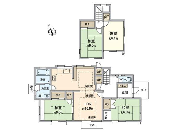 春日井市押沢台6丁目 間取図(平面図) 春日井市押沢台6丁目 間取図(平面図)