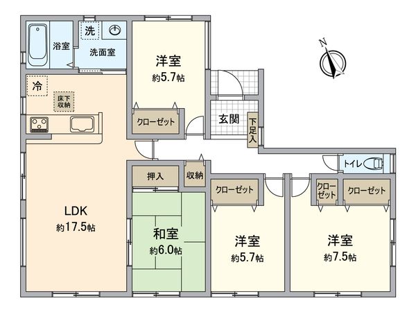 春日井市神屋町 間取図(平面図) 春日井市神屋町 間取図(平面図)