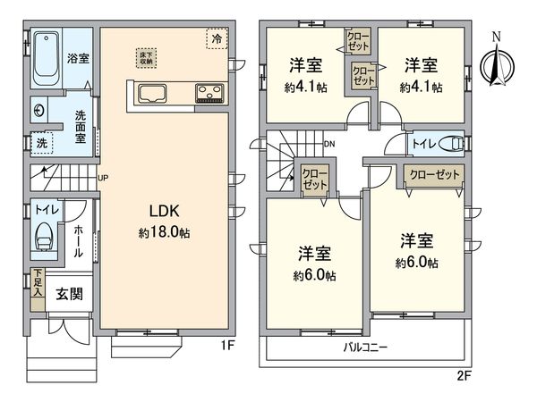 春日井市高蔵寺町3丁目 間取図(平面図) 春日井市高蔵寺町3丁目 間取図(平面図)