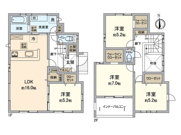 春日井市上田楽町字大半才 間取図(平面図) 春日井市上田楽町字大半才 間取図(平面図)