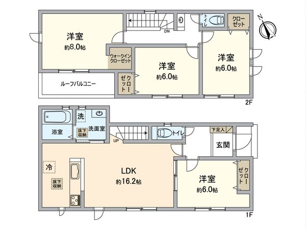 小牧市大字舟津字寺前 1号棟 間取図(平面図)