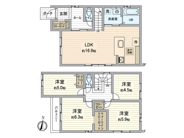 春日井市妙慶町 間取図(平面図) 春日井市妙慶町 間取図(平面図)