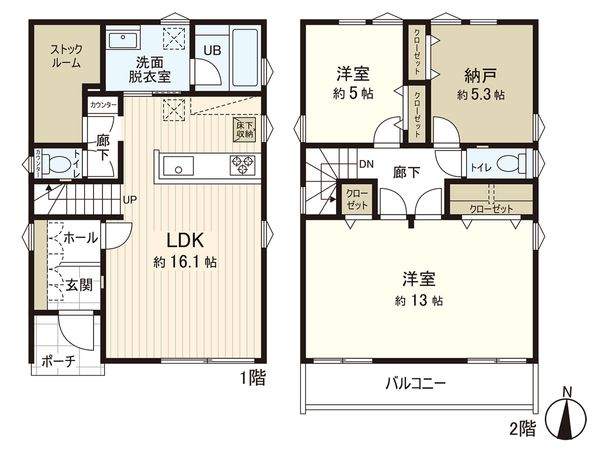 小牧南土地区画整理事業8街区 間取図(平面図) 小牧南土地区画整理事業8街区 間取図(平面図)