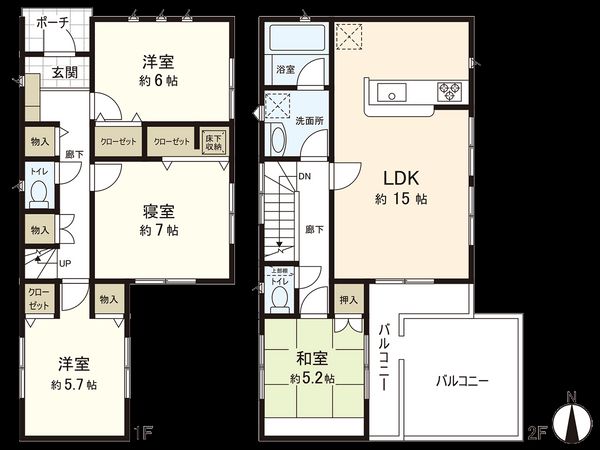 春日井市細木町2丁目 間取図(平面図) 春日井市細木町2丁目 間取図(平面図)