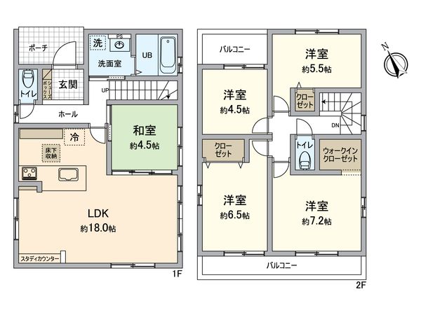 春日井市白山町6丁目 8号棟 間取図(平面図) 春日井市白山町6丁目 8号棟 間取図(平面図)