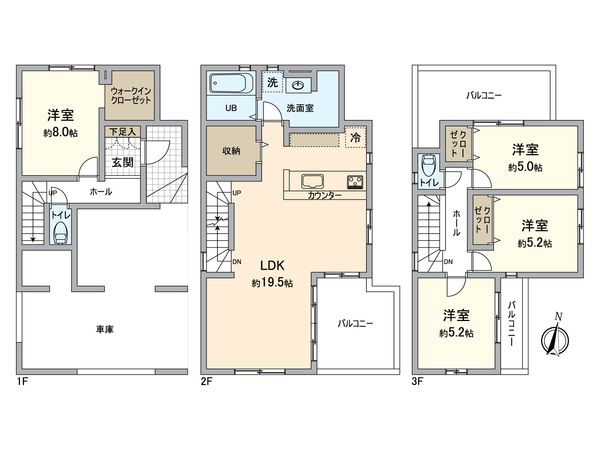 春日井市貴船町 間取図(平面図) 春日井市貴船町 間取図(平面図)