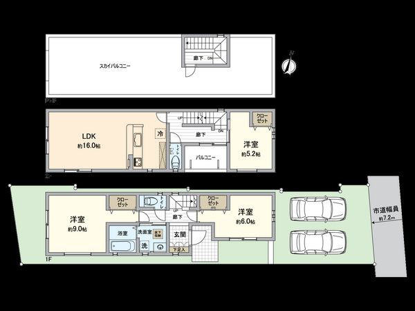 小牧市若草町 間取図(平面図) 小牧市若草町 間取図(平面図)