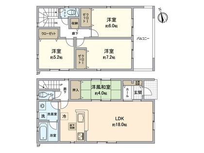 春日井市大留町5丁目 8号棟 間取図(平面図)