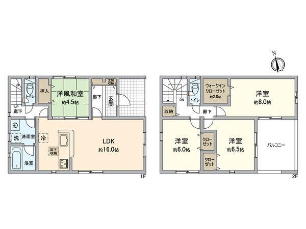 春日井市大留町5丁目 6号棟 間取図(平面図) 春日井市大留町5丁目 6号棟 間取図(平面図)