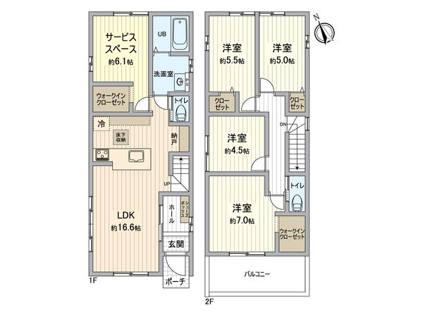 小牧市新町1丁目 3号棟 間取図(平面図) 小牧市新町1丁目 3号棟 間取図(平面図)